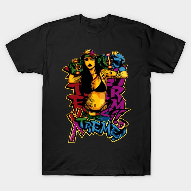 Xtreme Girl T-Shirt by viSionDesign